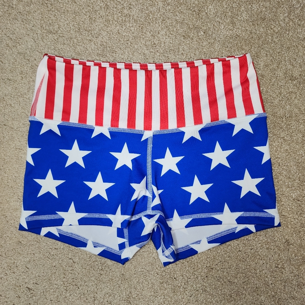 FLEO American flag booty shorts size S